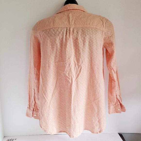 MADEWELL Market Popover Peach Swiss Dot Top XS - Picture 6 of 9